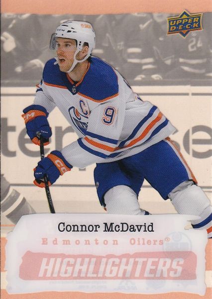 insert karta CONNOR McDAVID 23-24 UD Ser. 2 Highlighters Orange číslo HL-6